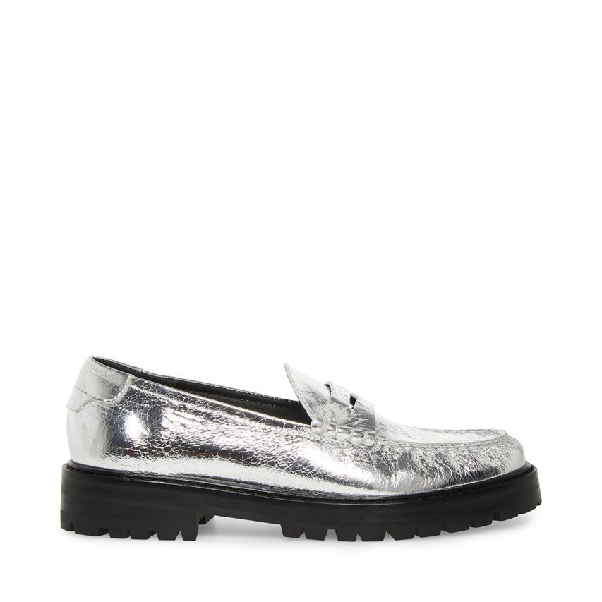 Loafers Steve Madden Madelyn Mujer Plateadas | ES VG3249